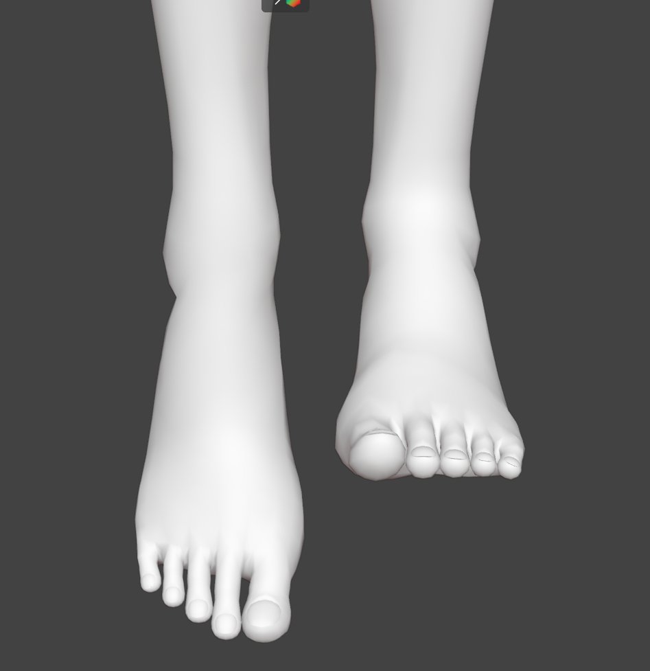 ブーツのガイド用の足モデリングです
細くなりすぎないようにシルエットに気を付けました
#b3d #Blender #3DCG