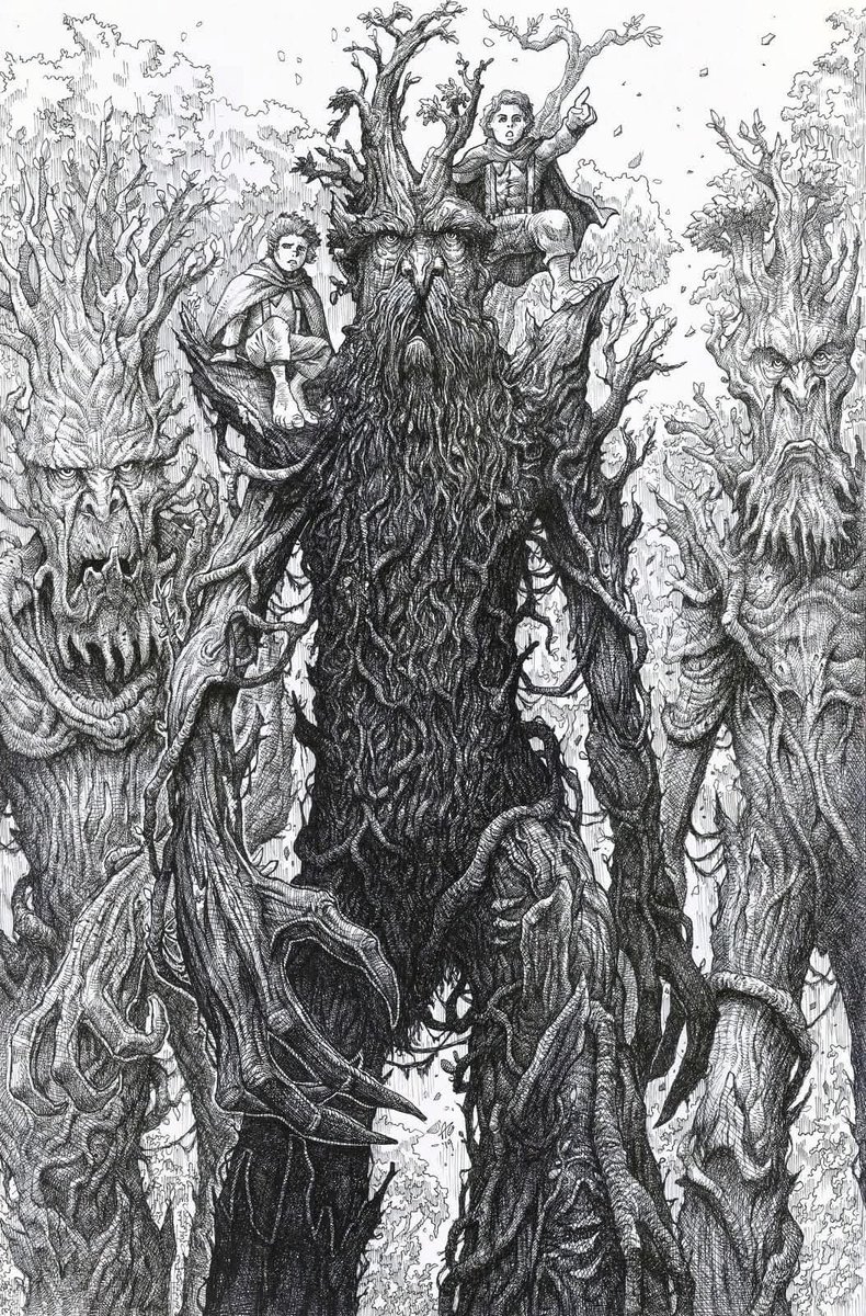 "The world is changing: I feel it in the water, I feel it in the earth, and I smell it in the air" ~ Tolkien; Treebeard 

art: 'The Last March of the Ents' by Allen Michael Geneta
