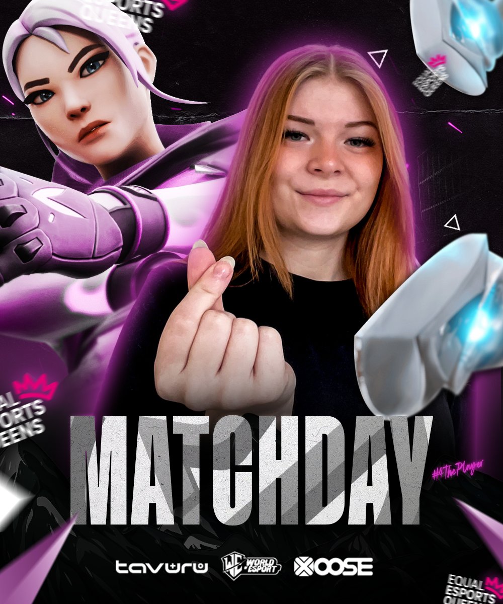 EQUAL ESPORTS QUEENS: Qualifier #2 🔥

Heute heißt es wieder <a href="/projectvgg/">PROJECT V</a> Equal Esports Queens Matchday für unsere #Valorant Shinobu Mädels. GL/HF 💜

▶️ EQUAL ESPORTS QUEENS: Qualifier #2
⏰ 15:00
📺 twitch.tv/malinsche
🎙️ <a href="/Maliinsche/">CGN Malinsche</a> 

#4ThePlayer
