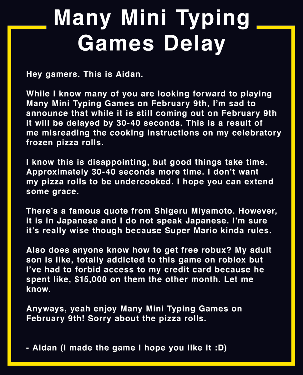 Many Mini Typing Games - OUT NOW!!!!!! tweet media