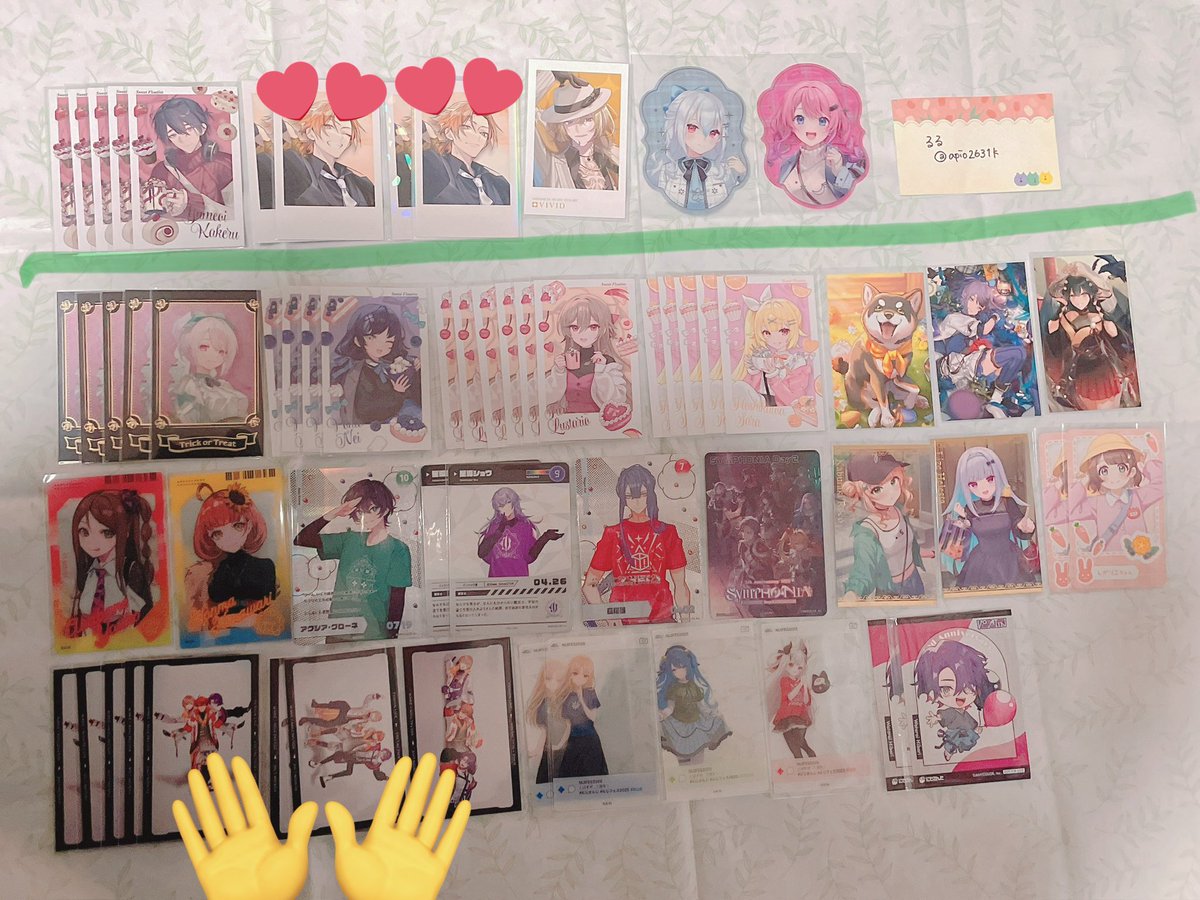 benii_226's tweet photo. @apio2631k こんばんは。再度お声掛け失礼致します。
写真お借りして💖キャラの方が最優先となります。果物も同数求めております。
✨は優先したい方となります。
可能でしたら1枚目を全て、2枚目～の💕を在庫分全て、👐は各2ずつお譲りしていただくことは可能でしょうか？
ご検討の程宜しくお願い致します。🧸🎀 https://t.co/sOkiFF1Enj