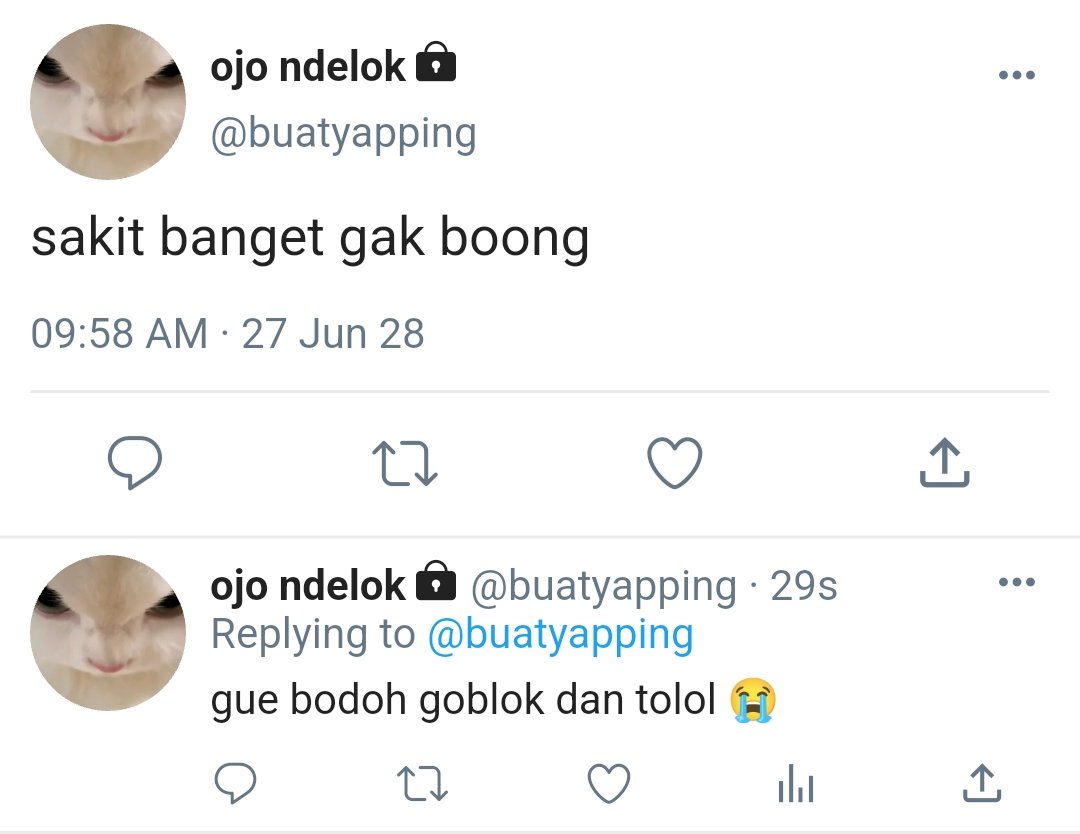 Matcharon__'s tweet image. Aslinya dia sedih banget tau