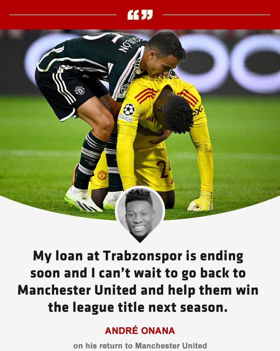 Manchester United should terminate Onana's contract abeg. His next visit to old Trafford should be for him to come clear his locker.