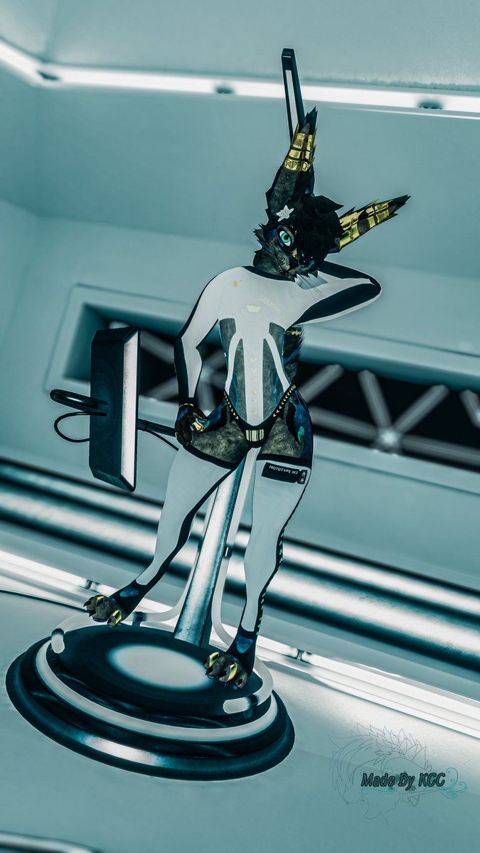 KayceeCreates_'s tweet photo. SÉLENE 🧬🌙
Designed for observation.
A test subject rendered in precision and restraint.
The subject remains compliant.
The body becomes data.
Begin the trial: [https://t.co/ujb4xCfHvM]

📸: @DarkrinWolf, me
Made for Disko and Viwirex!

#VRChat #rexouium #TestSubject #FutureWear https://t.co/Ak5ooid9ae