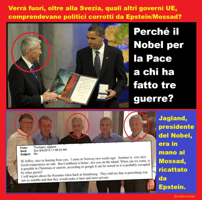 Ricordiamo che Julian Assange a dicembre ha presentato una denuncia penale in Svezia contro la Fondazione del Premio Nobel affermando che "il premio per la Pace è diventato uno strumento di guerra".