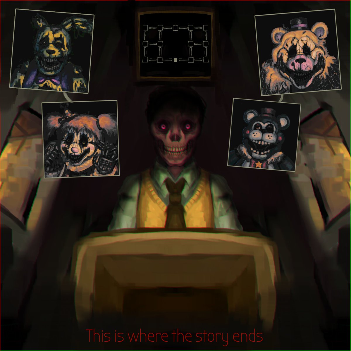 3lGabri34865's tweet photo. THE LABYRINTH 
#fnaf6 #FNAF #fnaffanart #digitalart #michaelafton #afton #burn #fire #together https://t.co/sCyzwE2qrN