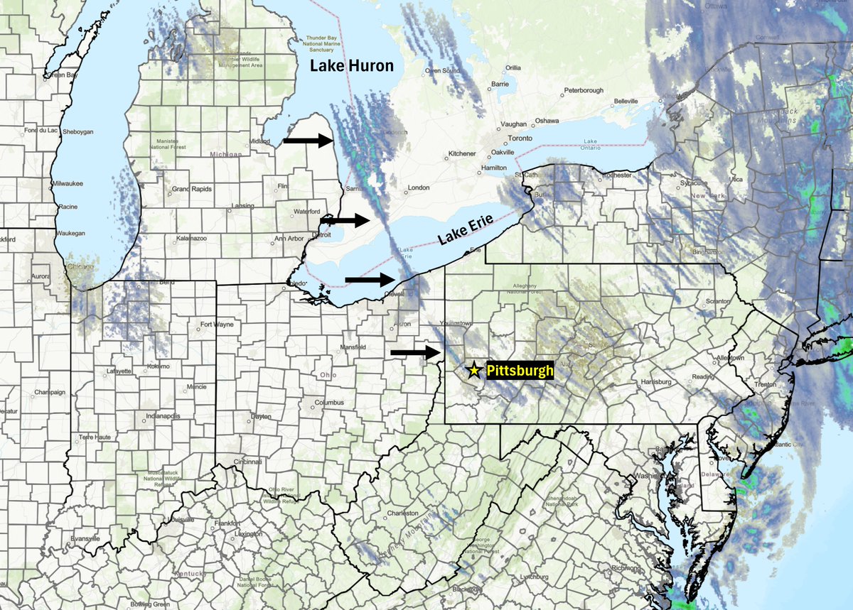 A lake-effect band may bring a couple inches of snow to a very narrow ...