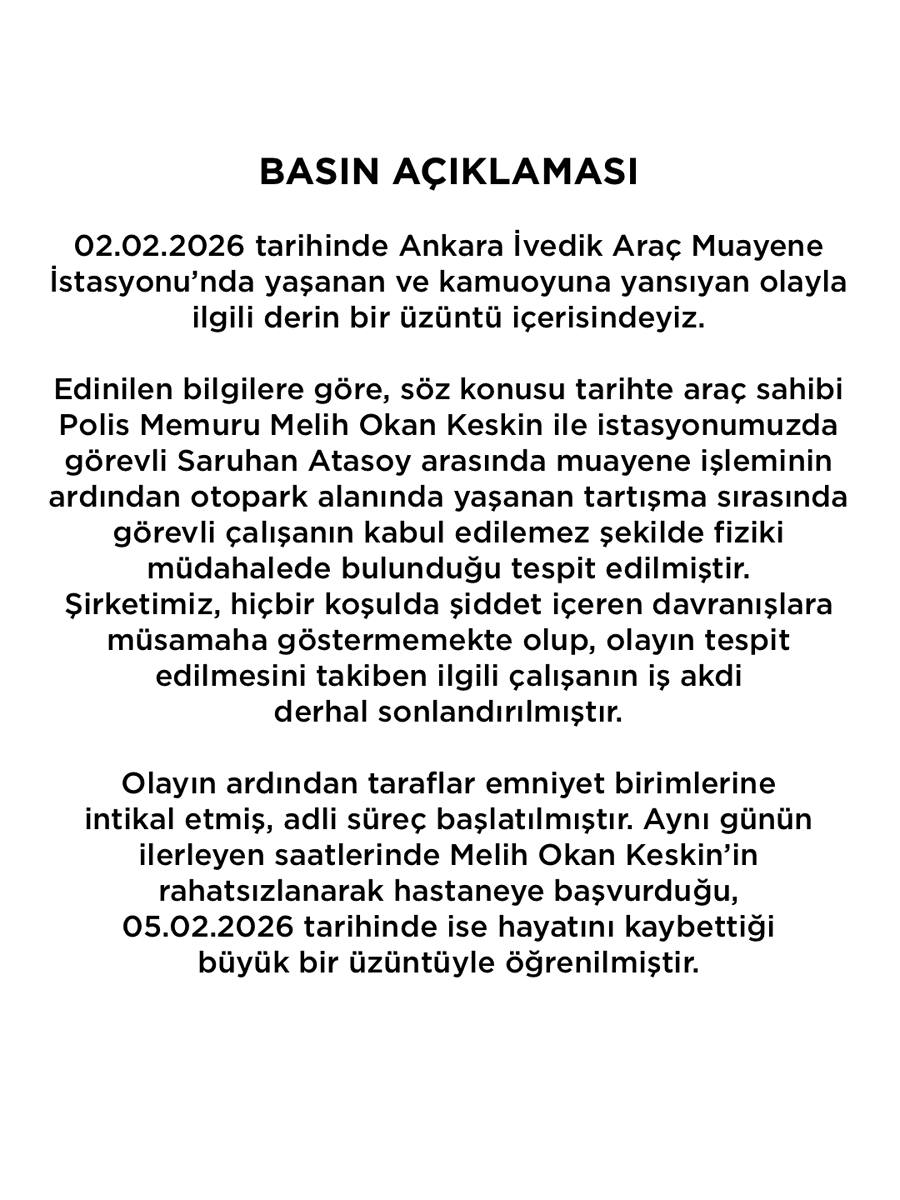 Bu kepaze açıklamayı yapan <a href="/TUVTURK/">TÜVTÜRK</a> yetkilileri ve olaya karışan diger çalışanlar da gereken cezayı almalıdır.

#AnkaradaPoliseAdalet