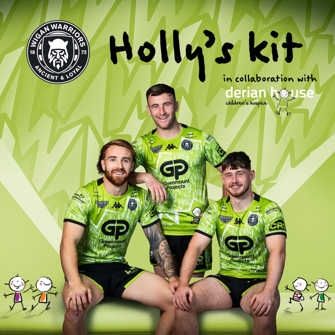 WiganWarriorsRL's tweet photo. 💚 Combining @DerianHouse signature Green and W's to represent the Warriors. A Limited number of Holly's Kit are available online now ➡️ https://t.co/lg5sB5nvVN

#WWRL https://t.co/GZNAi3nNcB