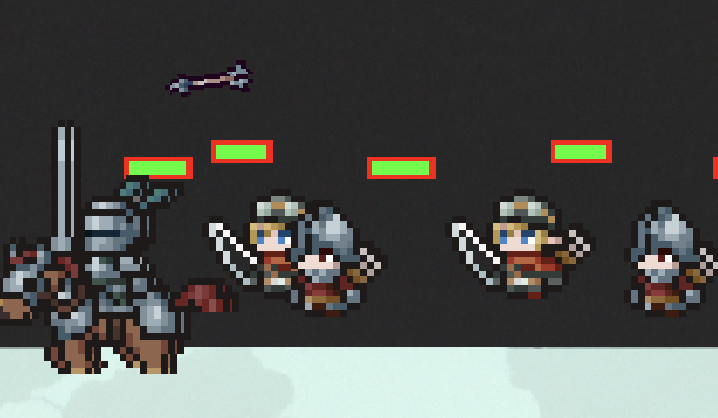jan_czechowski's tweet photo. Updated https://t.co/PWrV21g3J4 - finally integrated a proper asset pack (by https://t.co/1SHjb3TY6U ) so units have uniform style / and processing

Positioning and health bars still a bit janky ;) https://t.co/tuNaCQlaqy