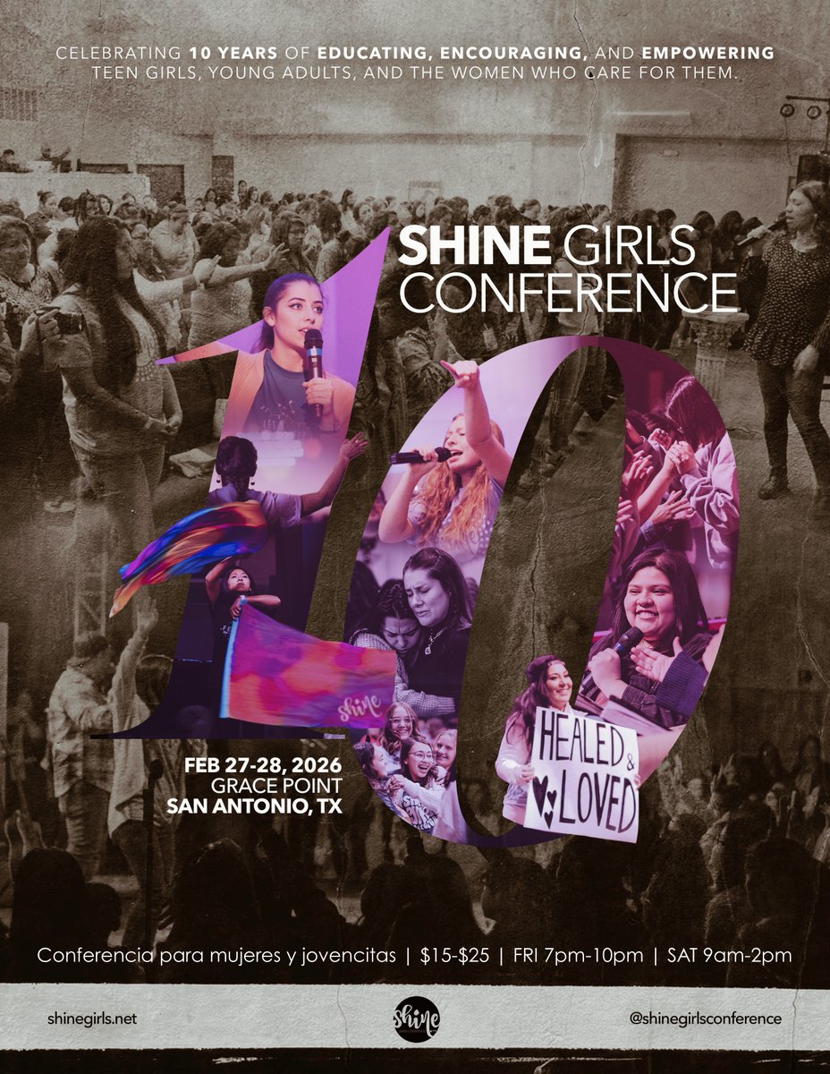 🎉 Happy Birthday, Shine Girls Conference! 🎉   Join us as we celebrate a decade of empowering young women!    Don’t miss out – REGISTER NOW: cbhtx.net/Shine2026  

Looking forward to seeing you in San Antonio! 🌟