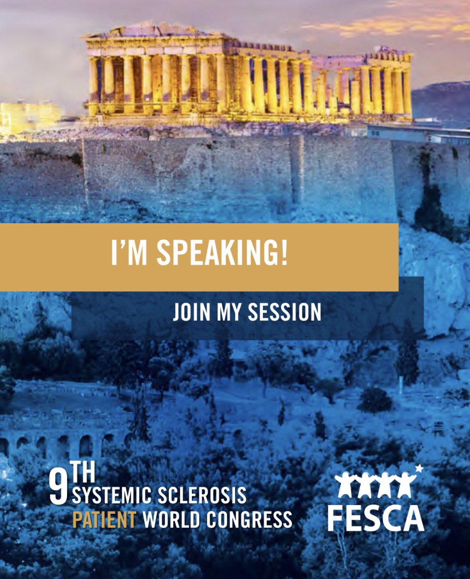 I am presenting the benefits of rehabilitation in #Scleroderma! Join us to hear about #servicepathways, #rehabilitation, #referrals.