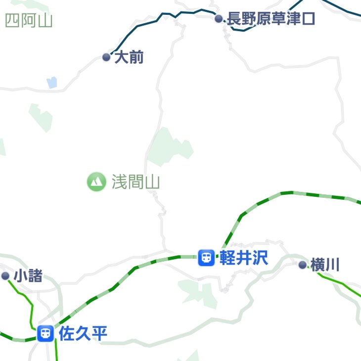 E2_tonsuke's tweet image. みんな知ってた？

北陸新幹線の軽井沢駅よりも
吾妻線の大前駅の方が

西にあるんだよ。