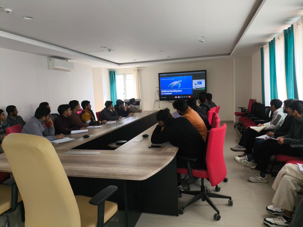 ghecbilaspur_hp's tweet photo. Insightful session by Mr. Ajay Mokta (Unisole) on AI applications and future tech.
Organized under the guidance of the Director-cum-Principal and coordinated by Dr. Shashi Gurung, HOD (CSE).
#AI #ArtificialIntelligence #GHEC #CSE #TechWorkshop #Unisole #Innovation https://t.co/TcWHH9EYuj