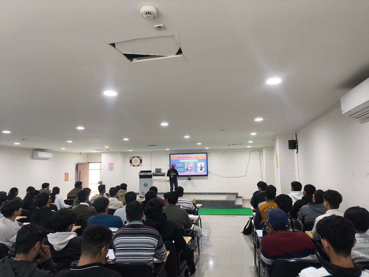 ghecbilaspur_hp's tweet photo. Insightful session by Mr. Ajay Mokta (Unisole) on AI applications and future tech.
Organized under the guidance of the Director-cum-Principal and coordinated by Dr. Shashi Gurung, HOD (CSE).
#AI #ArtificialIntelligence #GHEC #CSE #TechWorkshop #Unisole #Innovation https://t.co/TcWHH9EYuj