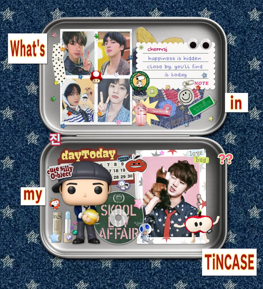 what's in my tincase ⁉️⭐💿🍎