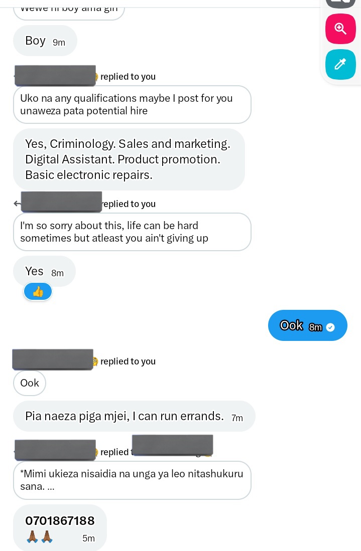 Kuna boys hapa ,anaulizia job guys and any help, kama kuna a place umesikia they are hiring please help a brother, shalom