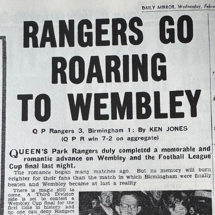 BushmanQPR's tweet photo. #OTD in 1967 @QPR 3-1 @BCFC @RodneyMarsh10 2 and Mike Keen score for #QPR to go through to the final at #Wembley 7-2 on agg in front of 24,604 at Loftus Rd. League Cup semi-final 2nd leg. #QPRhistory https://t.co/6AQUPGQn8z