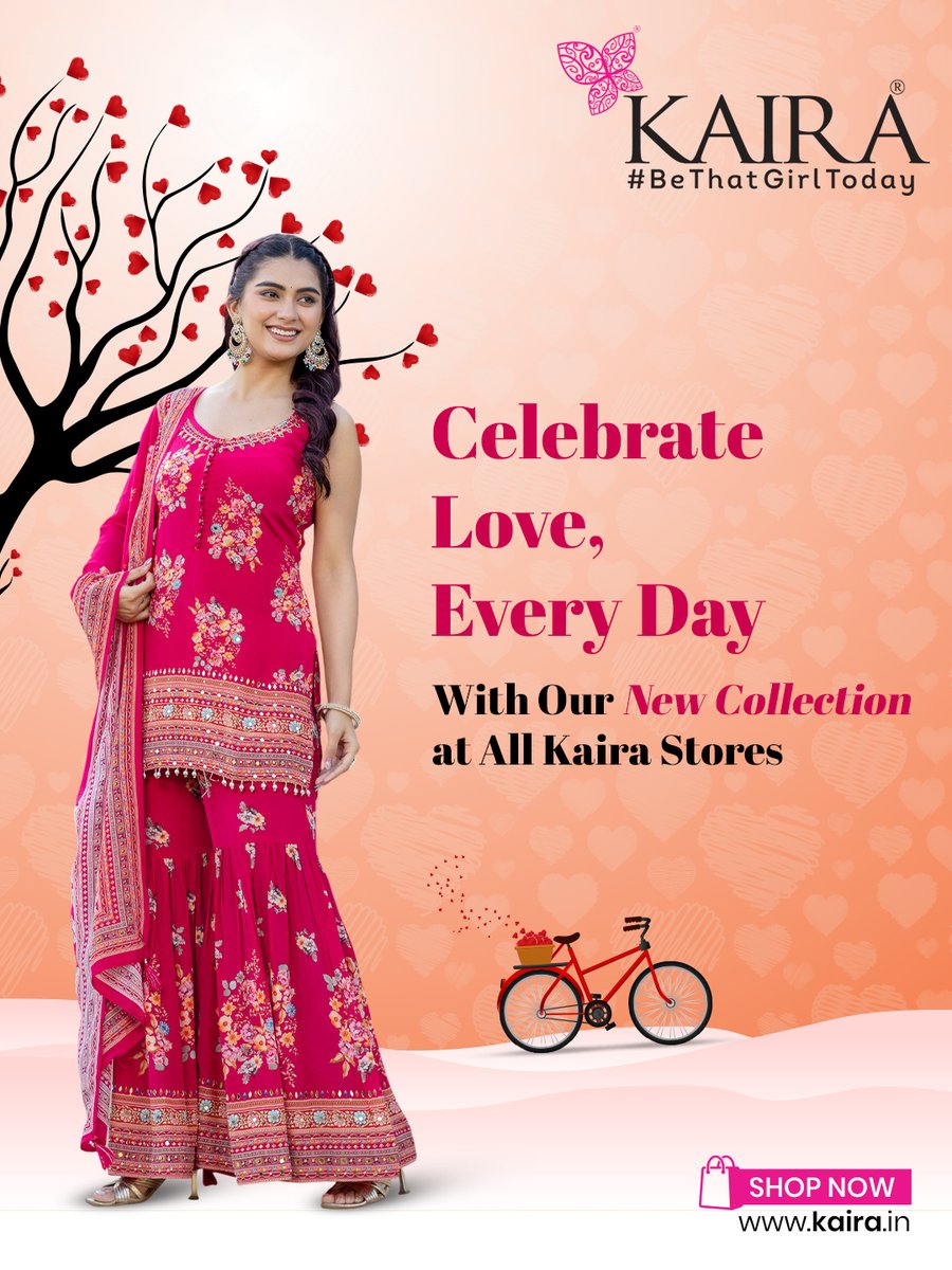 Celebrate love every day with Kaira’s new collection, blending vibrant elegance and modern charm to make every moment stylish, graceful, and unforgettable for women who love timeless fashion.

Shop now at: kaira.in

#kaira #newcollection #valentinesvibes