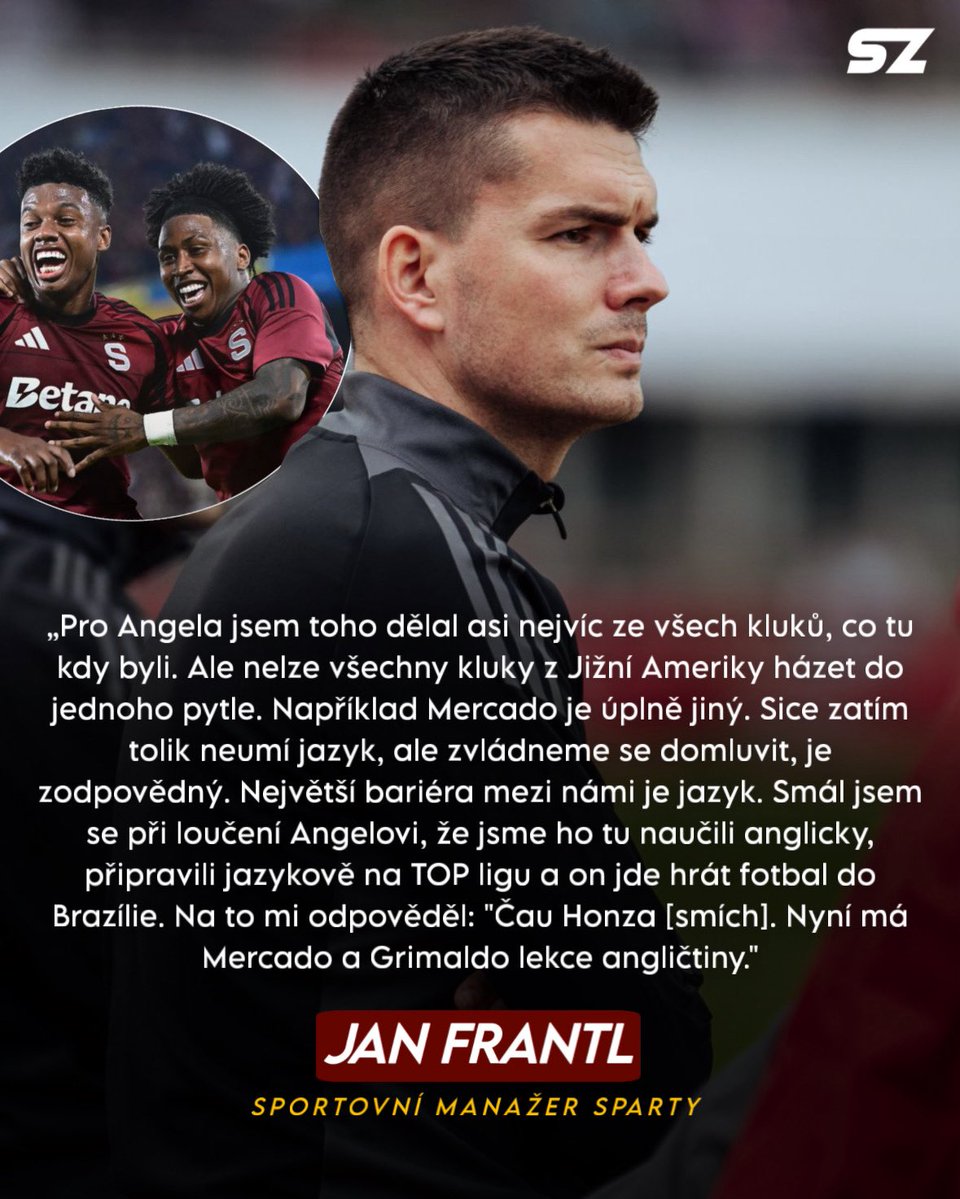 🗣️ Sportovní manažer Jan Frantl, který zařizuje veškerý servis pro hráče. 😁 #acsparta

[Livesport]
📸 @acsparta_cz