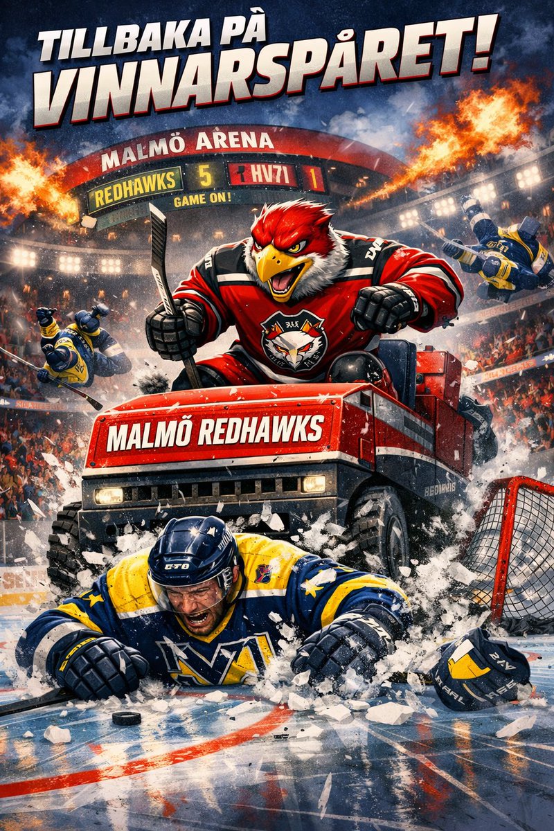 redhawks_nation's tweet photo. Kom igen nu pågar! 
#MalmöRedhawks #Redhawks #HV71 #SHL #mifse https://t.co/teBWJyd5fq