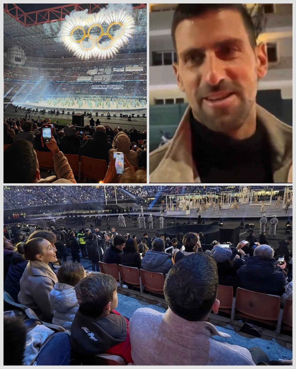 itsmeback_'s tweet photo. Chi l’avrebbe mai detto?

Ieri sera, sotto il cielo elettrico di un #SanSiro gremito per l’inaugurazione delle #OlimpiadiInvernali2026 di #MilanoCortinaOlympic2026
la presenza di #NovakDjokovic insieme a tutta la famiglia tra gli spettatori ha aggiunto quel pizzico di imprevedibilità che solo i grandi fuoriclasse sanno regalare. 

Non era lì ovviamente per competere ma per guardare, per sentire e per vivere. E nonostante si trovasse lontano dai suoi amati campi, è apparso perfettamente a suo agio nell'atmosfera olimpica, concedendosi dopo la fine della cerimonia ai cronisti con la consueta disponibilità. In un breve ma intenso scambio, passeggiando sotto le luci notturne di Milano, ha ribadito il suo amore per lo spirito dei Giochi, rispondendo in un italiano fluente, naturale, quasi come se chiacchierasse con vecchi amici.  

Nessun interprete, nessuna esitazione: parole chiare e quel calore che sa di chi ama davvero questo paese e si sente a casa.

Intervistatore: "Buonasera Novak. Come va?"
Djokovic: "Bene, bene."
Intervistatore: "Che gliene sembra della serata?"
Djokovic: "Uno spettacolo bellissimo, come sempre!"
Intervistatore: "Lei a Parigi ha conquistato la medaglia d'oro olimpica, l'ha voluta, l'ha cercata..."
Djokovic: "Sì, sì."

In quel "Sì, sì" c’è tutta la consapevolezza di chi ha chiuso il cerchio della storia, ma che oggi guarda con rispetto e ammirazione i colleghi della neve e del ghiaccio. Vedere l'uomo che ha vinto tutto nel tennis omaggiare l'inizio di Milano Cortina 2026 è il manifesto perfetto di cosa significhi essere un atleta universale. 

Nole non era lì solo come spettatore, ma come simbolo vivente di quella tenacia olimpica che ora passerà il testimone ai campioni dello sci, del pattinaggio e del bob. La sua presenza è un tributo all'Italia e a un evento che promette di restare nella storia. 

E infine ha fatto capire ancora che ha la voglia di arrivare alle prossime Olimpiadi. A quasi 39 anni. Dopo 24 Slam, dopo l’oro di Parigi che aveva inseguito per una vita intera, dopo infortuni, polemiche, lui guarda ancora avanti. Non a un ritiro comodo, non a una spiaggia tranquilla. A Los Angeles 2028. Un altro oro. Un altro capitolo.  

Mentre camminava via, con quella frase sospesa nell’aria gelida e il sorriso che illuminava il viso sotto le luci dei lampioni, sembrava quasi che stesse parlando non solo ai giornalisti, ma a tutti noi: a chi lo ha seguito da una vita, a chi lo vede come esempio e a un’Italia che lo ha sempre accolto con calore.

- Sebastiano Alicata