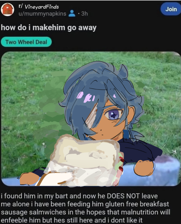 replicaOfFate's tweet photo. kaeya au where everything is the exact same except kaeya sneaks off to dawn winery for sandwiches from crepus before he accidently gets adopted https://t.co/HJZWJbTDDv