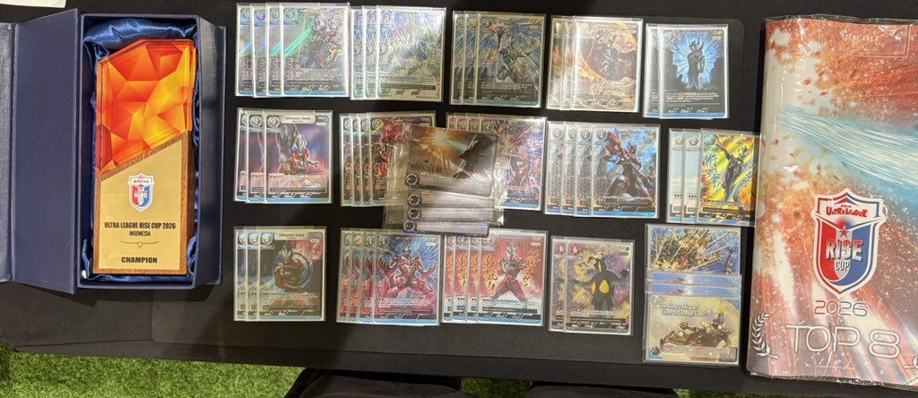 Indonesia Rise Cup 7/2/26 🏆🥇
Deck: Mono Geed

R1 - Omega✅✅
R2 - Decker + trigger✅✅
R3: - Tiga Max✅❌✅
R4: - Belial Darkclops✅✅
R5: - Geed✅❌❌

Top 8: Belial Darkclops❌✅✅

Top 4: Mono Geed✅✅
Finals: Blazar Garon✅✅

UCG WORLD FINALS HERE I COME!!! 🫡🫡