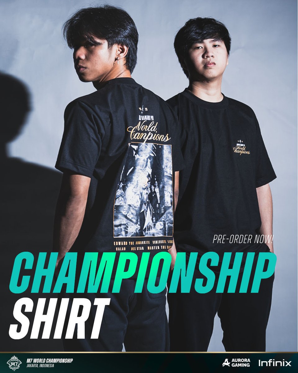 Champions wear it differently. 🏆

Get your Aurora M7 Championship Shirt now! Link in the replies.