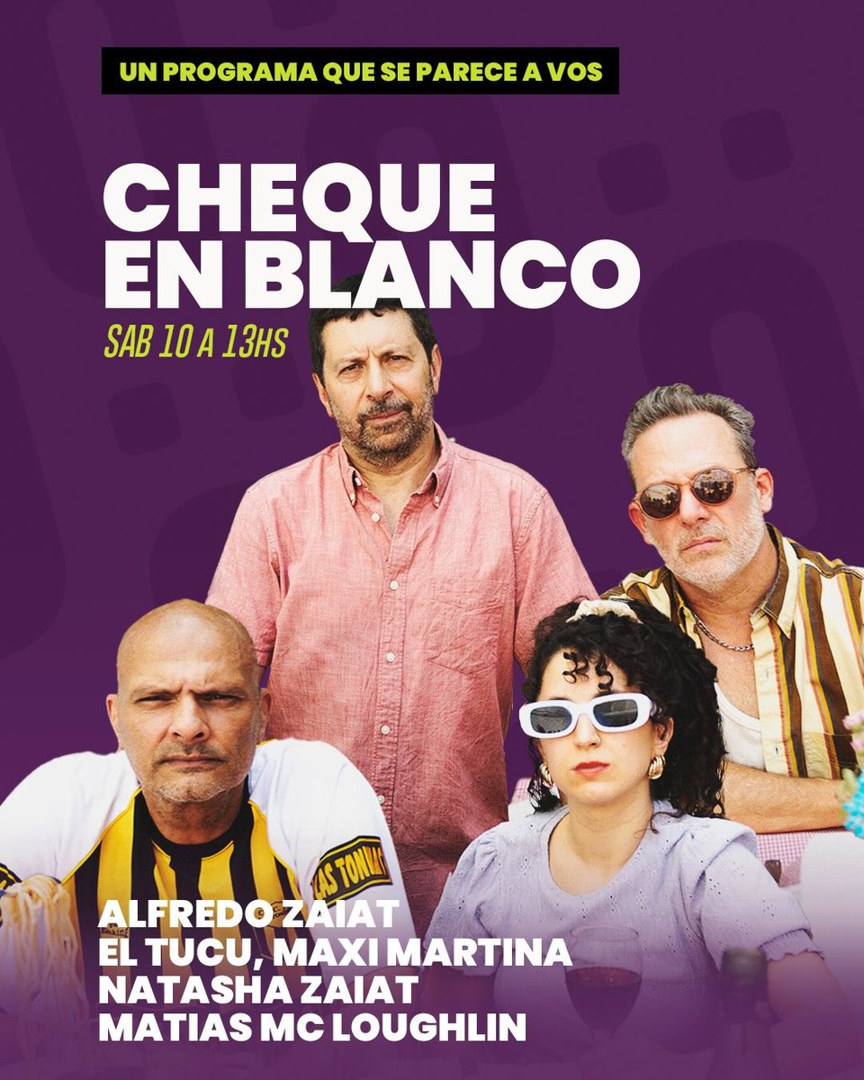 📻 Hoy arranca #ChequeEnBlanco de 10 a 13 horas por @futurockok! 

➡️ ¡Un programa que se parece a vos!

¿Comunidad chequera te lo vas a perder? 

Nos ven aquí: youtube.com/@futurock/stre…