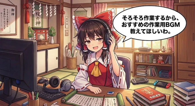 作業用BGM、発掘したい。
みんなの定番やオススメあったら教えて! 