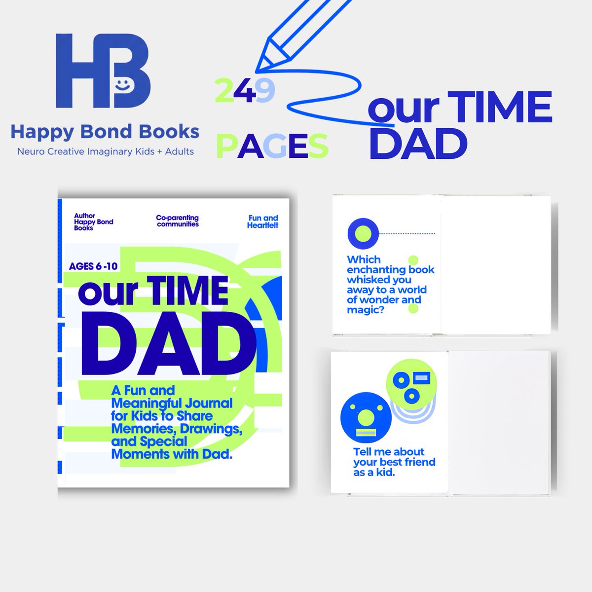 HAPPYBONDBOOKS's tweet photo. Our Time Dad – the keepsake they’ll reread in 20 years.
#OurTimeDad #DadAndMe #DadDaughter #DadSon #MemoryJournal #Fatherhood Create memories together! Our Time, Dad 💙 https://t.co/r2Tsh8mklH #CoParenting #FamilyBond #ParentChild #MindfulParenting #EmotionalConnection

.  . https://t.co/JhJT7oCt27