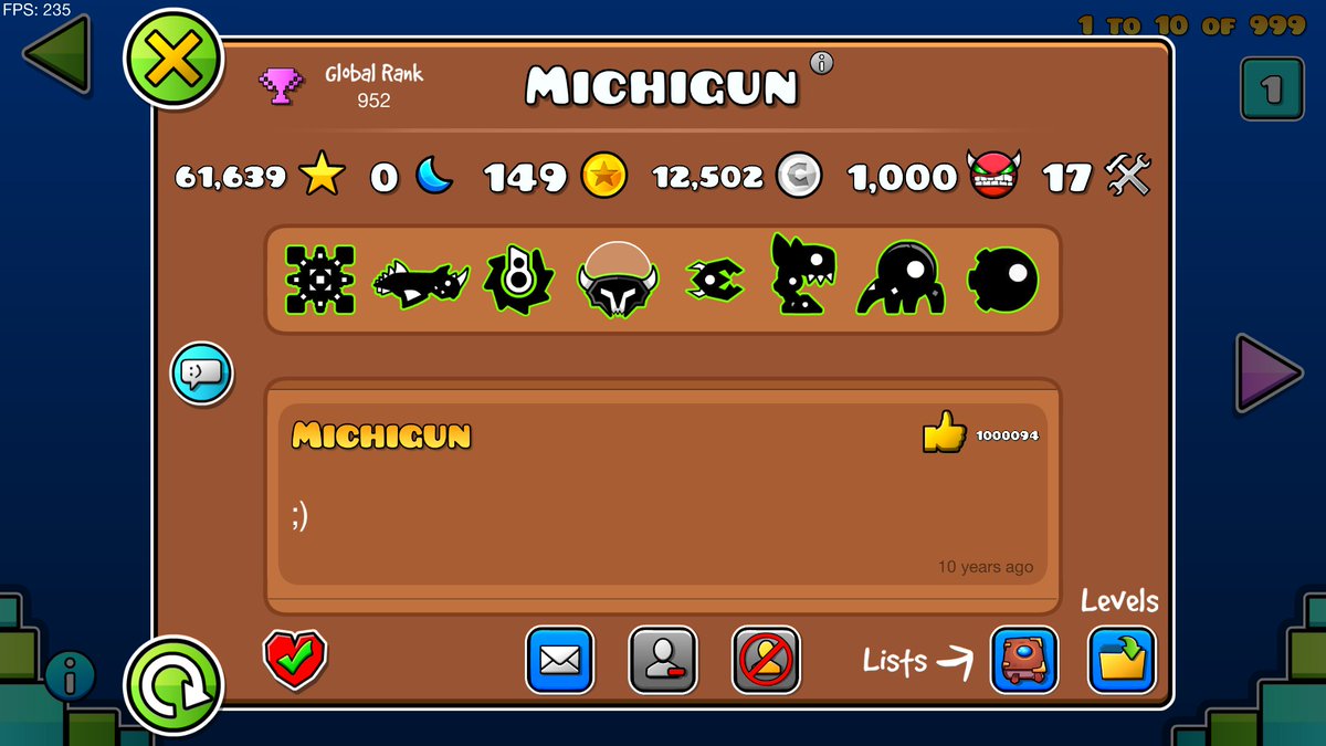 Michigun's post has reached 1,000,000 likes.
ΔΔΔ