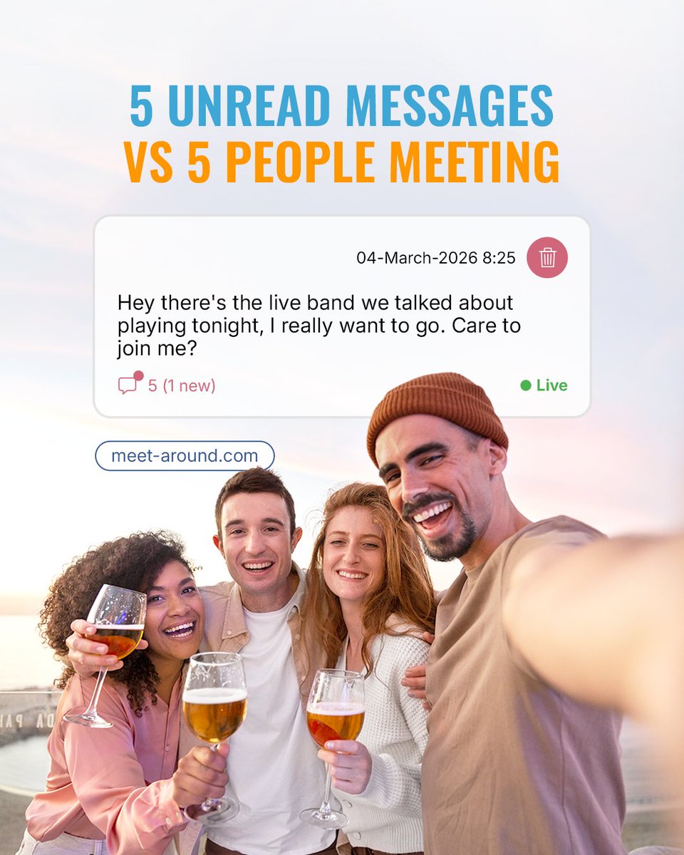 meetaroundapp's tweet photo. Meet Around makes it simple to connect with people who share your interests. Comment, react, or just join a talk. It’s easy to interact and make real connections with people around you.

Download the app today
Available for iOS and Android.
#realconnections #meetnewpeople https://t.co/ad9UZCNrmJ