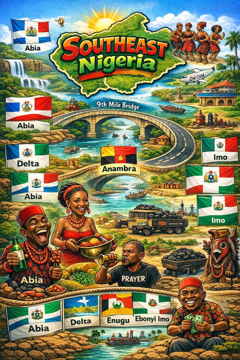 This is caricature of the southeast region if Nigeria. Very beautiful!!!  <a href="/MrMekzy_/">Pharaoh👳🏾‍♂️👑</a>