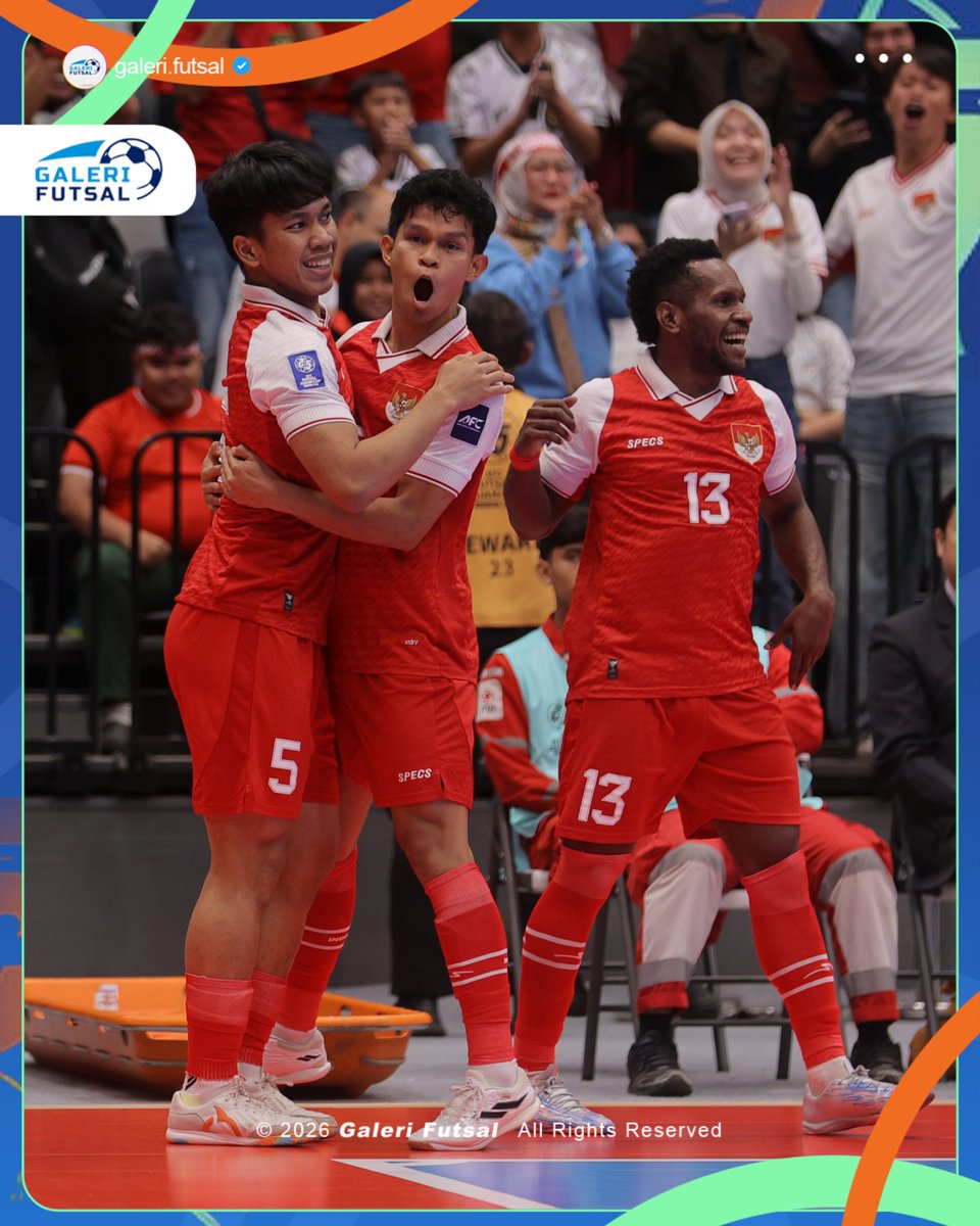galerifutsalfc's tweet photo. BRACE ISRAR MEMBAWA INDONESIA COMEBACK 3-1 ATAS IRAN.

#GaleriFutsal https://t.co/IrBRrqjZak