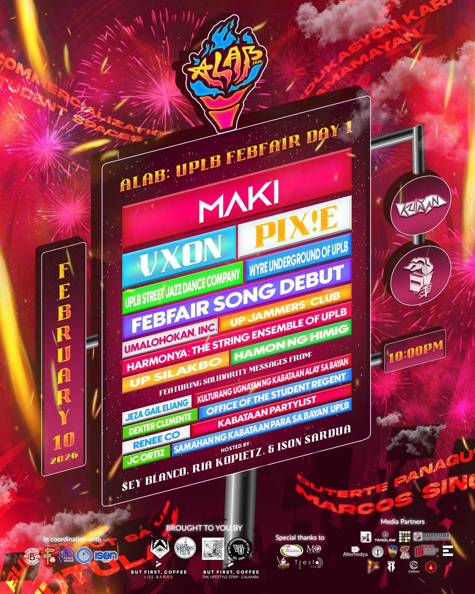 vxonary's tweet image. Hi, everyone! You may consider donating to ALAB UPLB! Your support helps fund the entire program 🥰

As a protest fair, FebFair remains free to reach wider audiences and amplify our call for a nationalist, scientific, and mass-oriented education. #VXON #PIXIEPH #MAKI