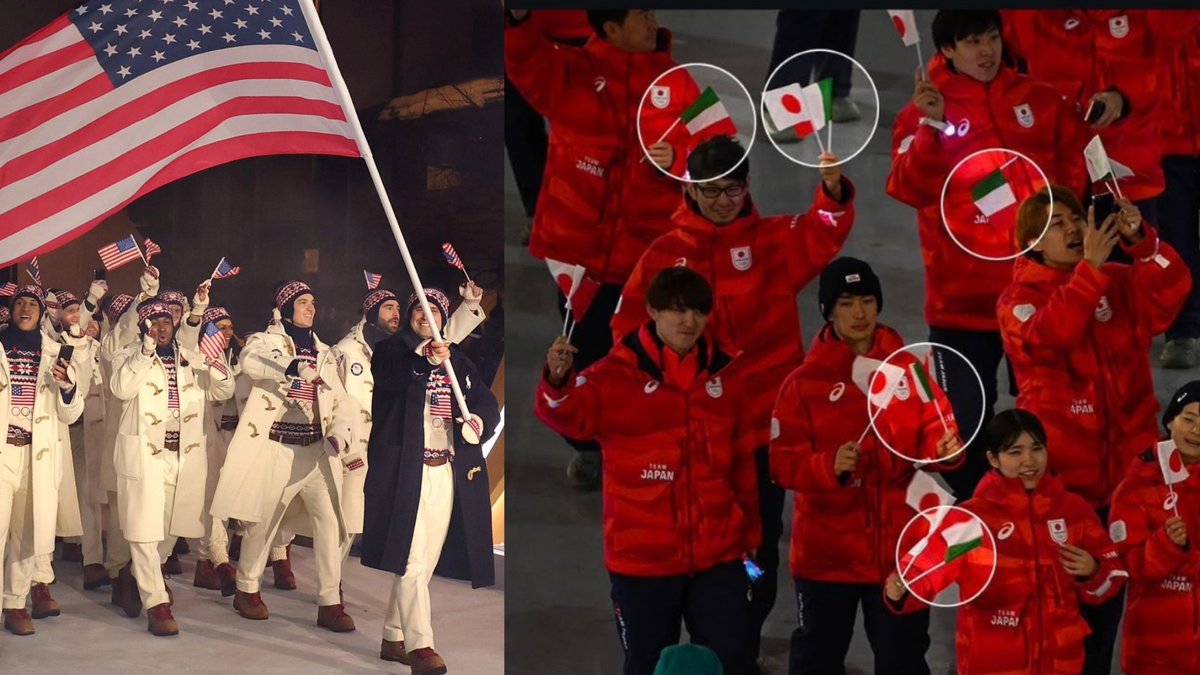 Team Japan is being praised on social media for carrying not just their own flag, but also the host country's flag during the opening ceremony of the Milano Cortina 2026 Winter Olympic Games.