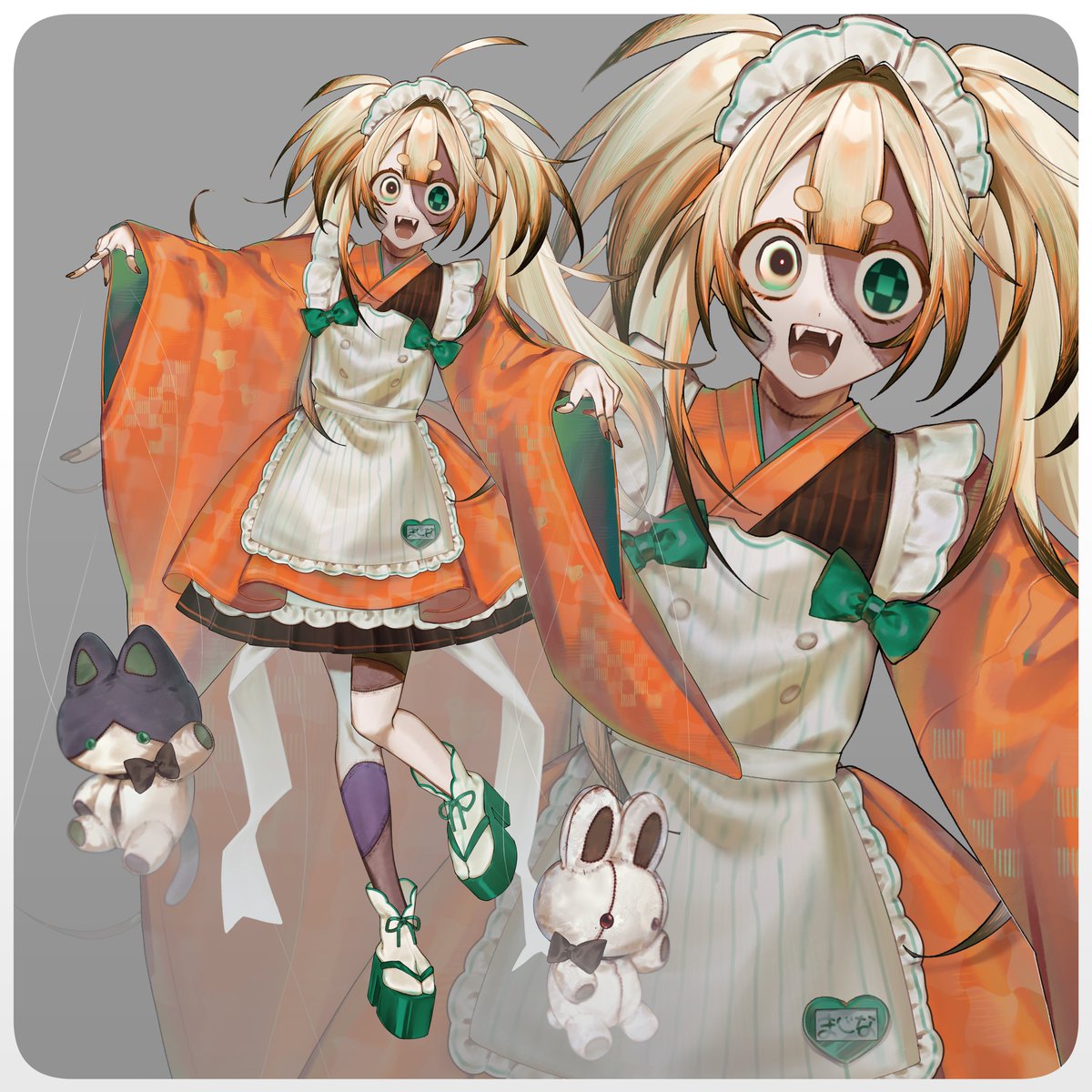 Muyu_pic's tweet photo. 和メイドゾンビ風味
#oc #illustration https://t.co/WUdvn21pXH
