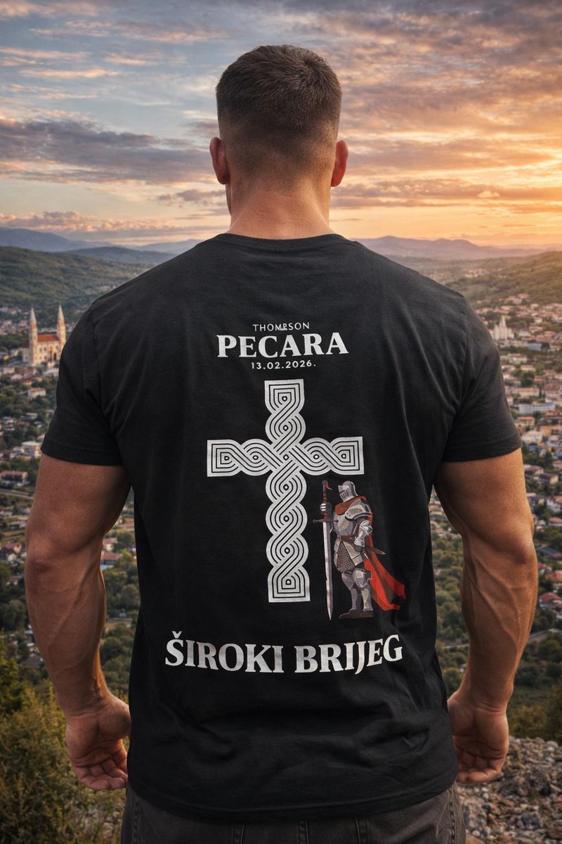 opremaHB's tweet photo. ODMAH SMO ZNALI DA ĆE BITI DVA KONCERTA NA PECARI

Zato smo odlučili sa naše specijalizirane Thompson majice važe dva dana! 

A poslije toga ih možete nositi još najmanje dvije godine! 

#sirokibrijeg
#HercegBosna
#hboprema https://t.co/H3s0kxadrk