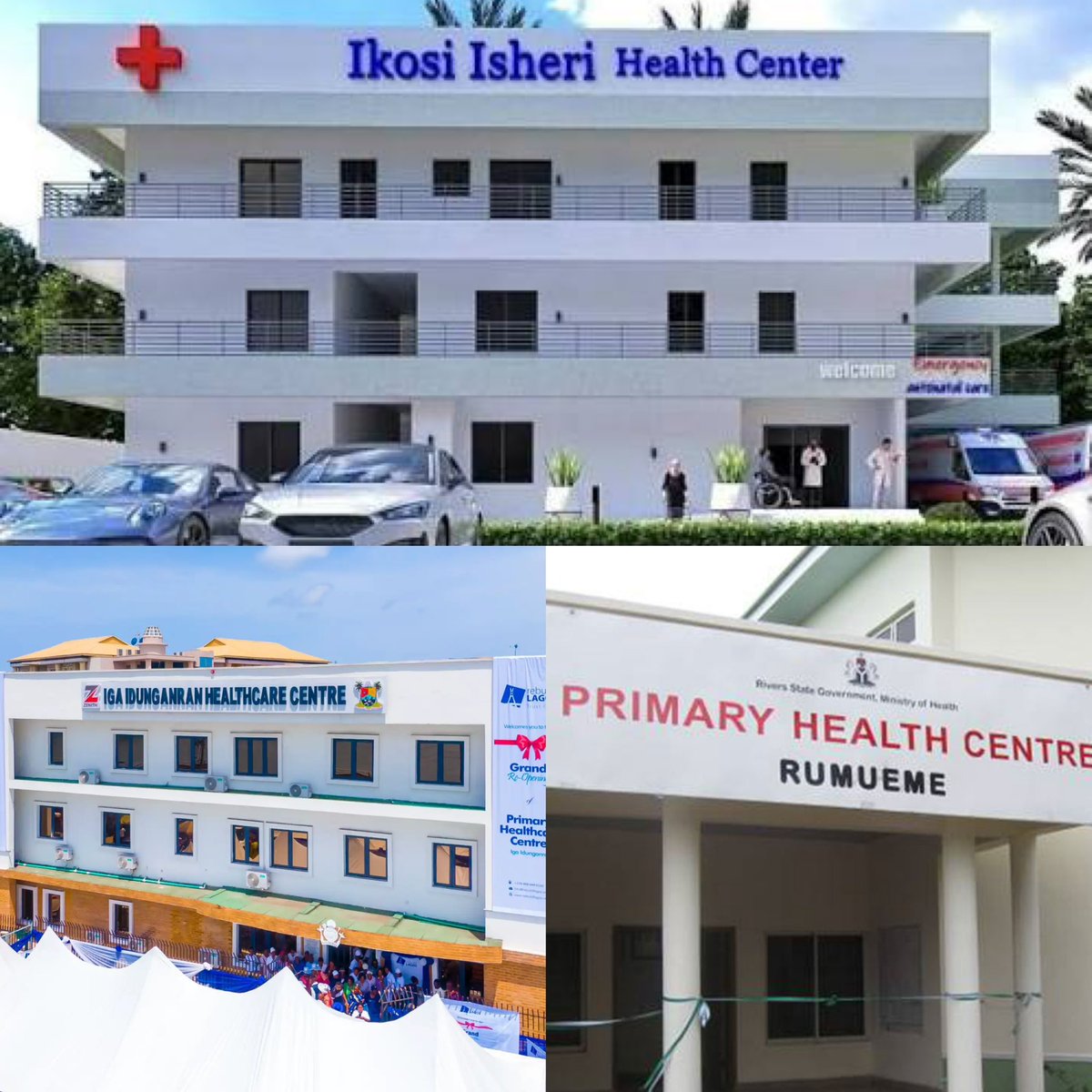 Yesterday, Peter Obi, speaking in Igbo and English, lied to the world, claiming there are no Primary Healthcare Centres in Nigeria. Please find attached photos of three world-class Primary Healthcare Centres, two in Lagos State and one in Rivers State. 

They include the