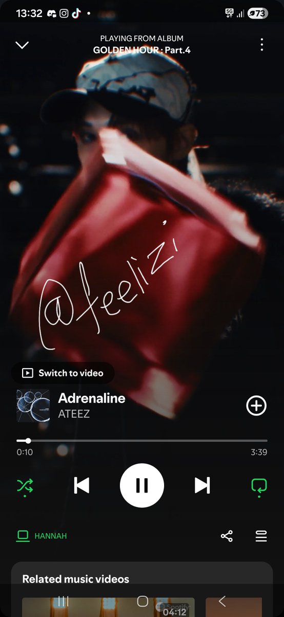 Feelizi's tweet photo. 🔋 ATEEZ(에이티즈) [GOLDEN HOUR : Part.4] 발매 기념 'Adrenaline' EVENT 📷 스밍 타래 📷 

260207 1:32pm-2:32pm CET  
Spotify

#ATEEZ #에이티즈 #GOLDENHOUR #GOLDENHOUR_Part4 #Adrenaline #Full_스밍_max https://t.co/VV9loCnOex