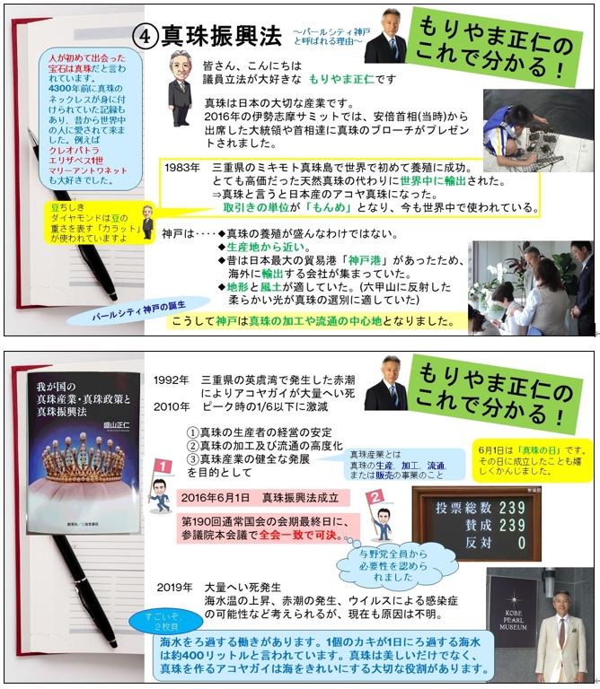 moriyama_kobe's tweet photo. もりやま正仁のこれで分かる！④真珠振興法　真珠産業とパールシティ神戸を守るために行った私の取組みについて説明します。 #もりやま正仁 #盛山正仁 #自民党 #神戸 #兵庫1区 #真珠振興法 #真珠 https://t.co/iXZtekEO9f