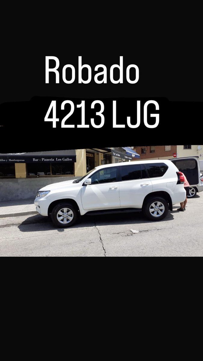RetroAtleti's tweet image. Toyota Land Cruiser robado esta noche en Madrid.

Se agradece difusión