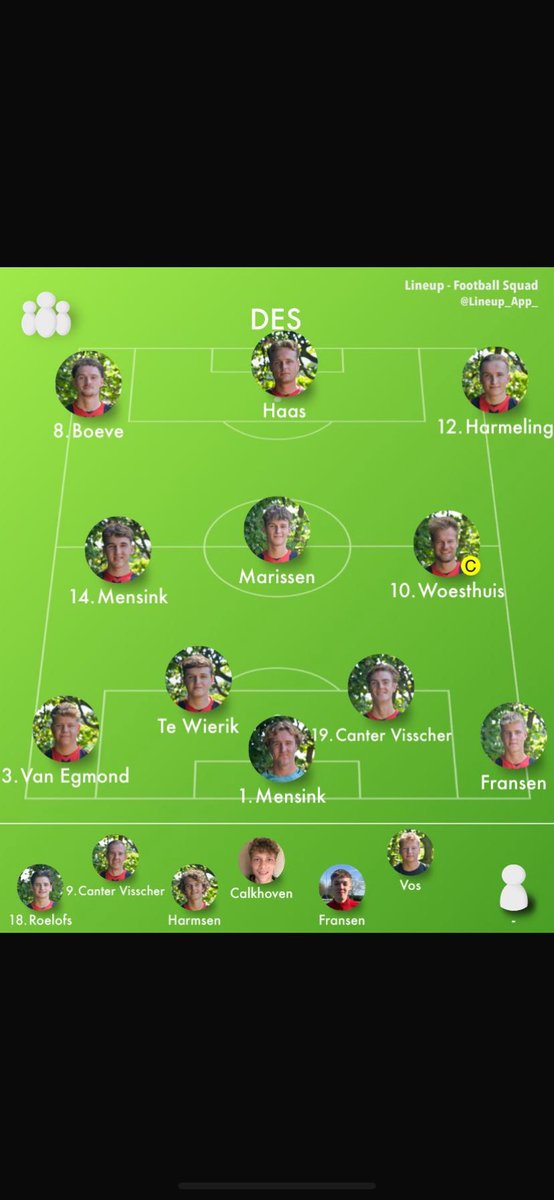 Onze basis elf van vanmiddag #desvoo
