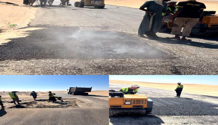 مدير عام رضوم يُثمن جهود المحافظ "ابن الوزير" وصندوق صيانة الطرق في تأهيل الخط الدولي 