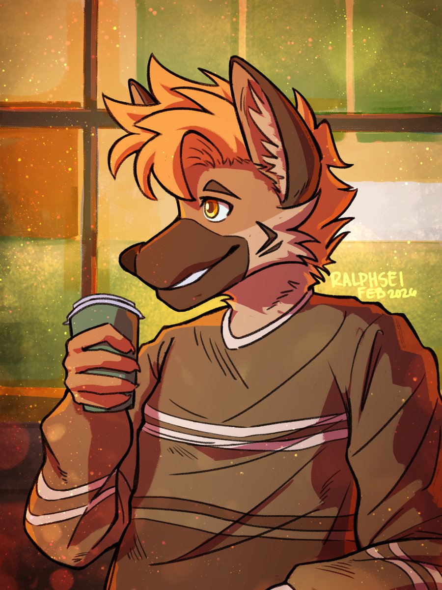 Ralphsei_'s tweet photo. Chillin outside the cafe https://t.co/VXbjJetbTy