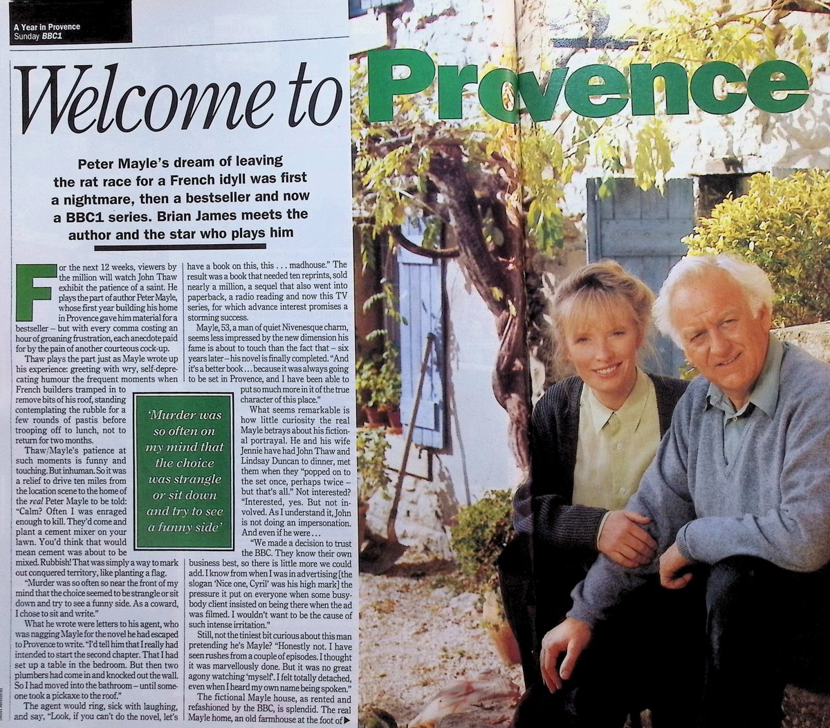 TvDidYouSee's tweet photo. #OnThisDay 28 February 1993 📺TV Listings
#JohnThaw spends A YEAR IN PROVENCE.
#DavidJason returns in THE DARLING BUDS OF MAY.
Screen Two: PRAGUE stars #AlanCumming.
Victor is summoned for jury duty in ONE FOOT IN THE GRAVE.
#DennisPotter's LIPSTICK ON YOUR COLLAR continues. https://t.co/OvOYI4OT6Z