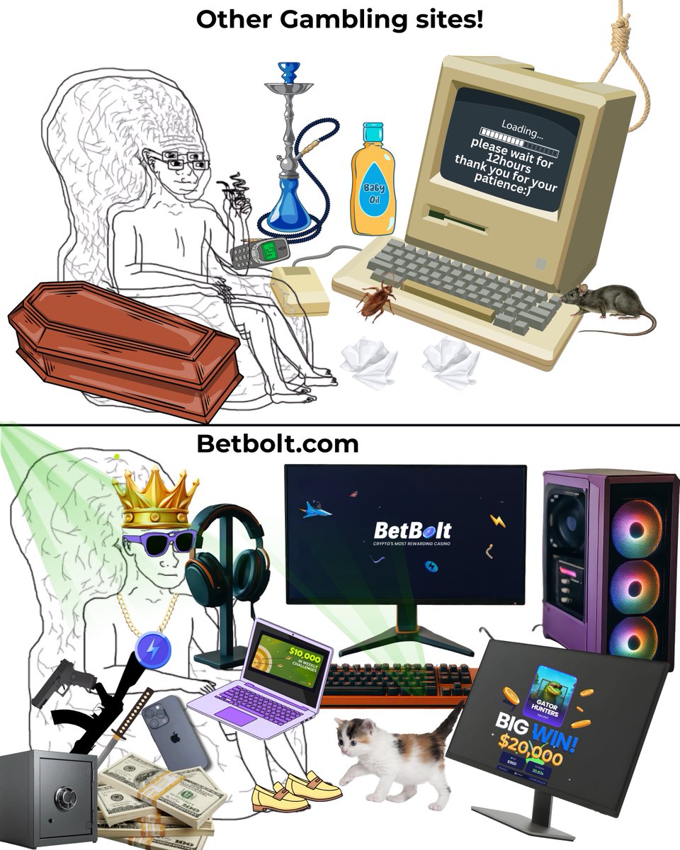 librevoid's tweet image. Go betbolt or go home 🫵😏  
🏆🫡

Keep spinning, keep gambling 🎰  
You were born a winner now double it 🍾