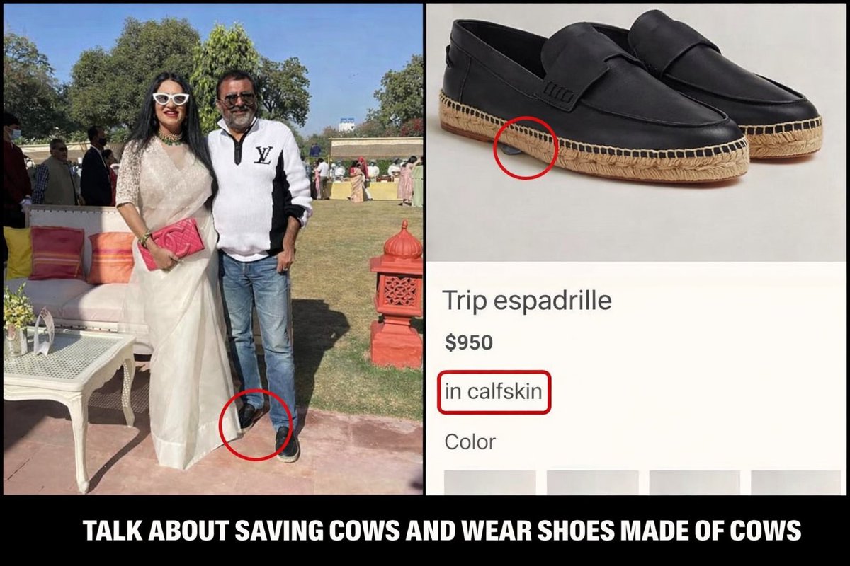 dudexverse's tweet photo. > vouch to protect cows for votes 
> wears shoes made of calfskin 
> supports UGC
> settled his kids abroad 
> asks votes on the basis of caste
> forgets his caste for 5 years
> avg BJP leader for you. https://t.co/67gvtFDeO1